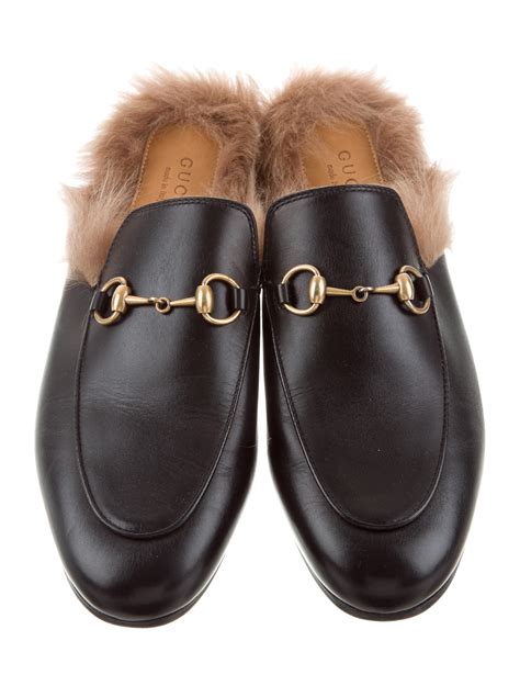 gucci men's fur-lined slippers|gucci princetown velvet slipper.